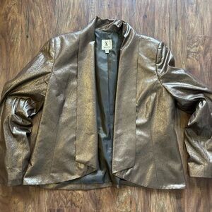 Gold Blazer Going Out Party Disco asymmetrical hem